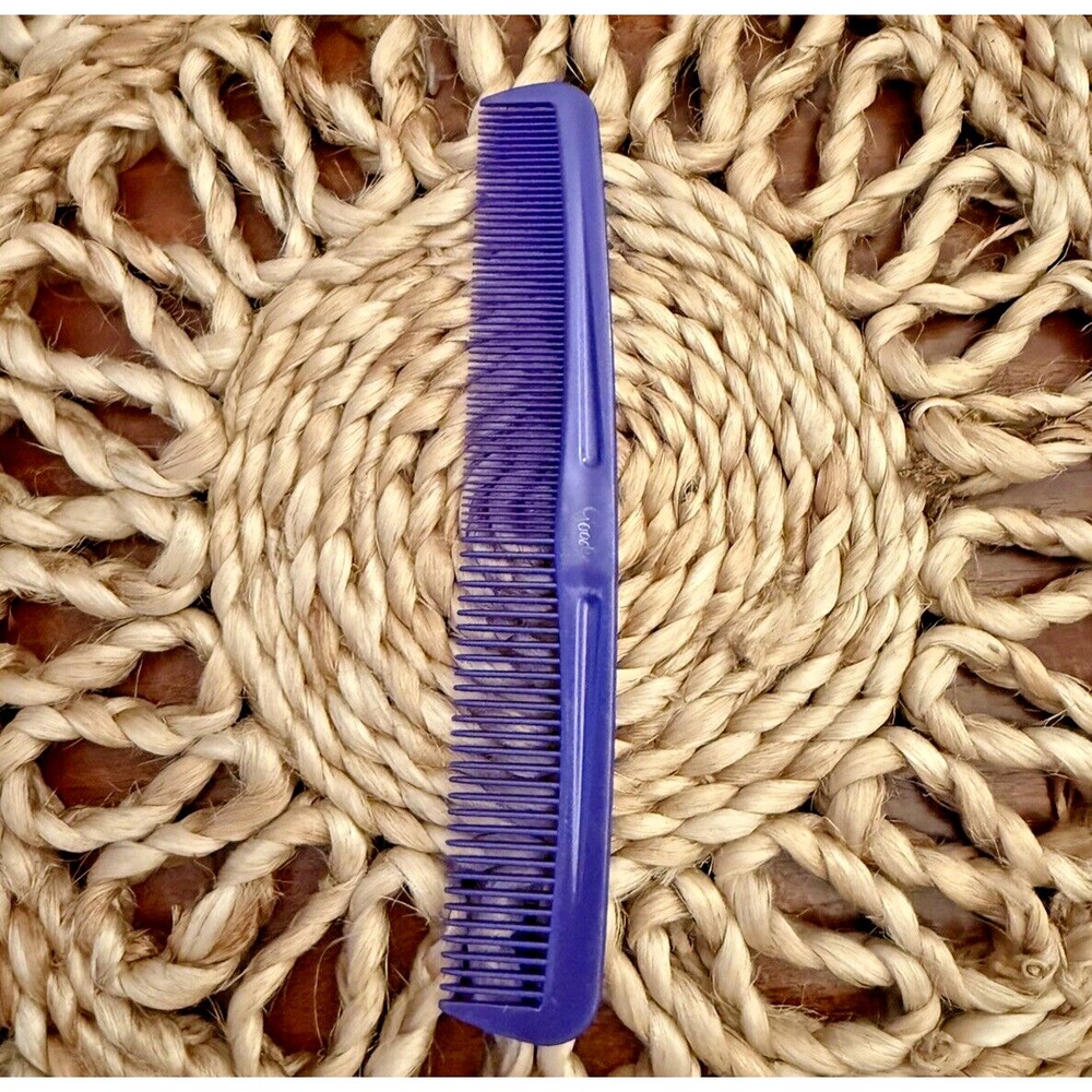 Vintage‎ Goody Hair Comb Purple Wide Tight Teeth 7 in USA